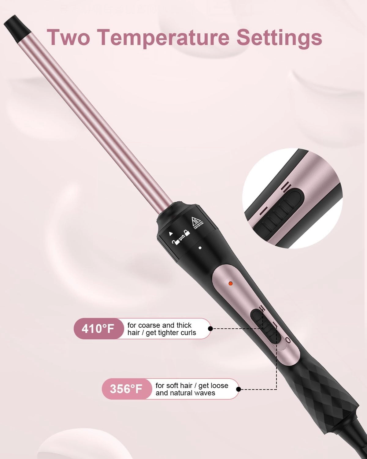 Curling Iron Wand - 0.35" & 1"