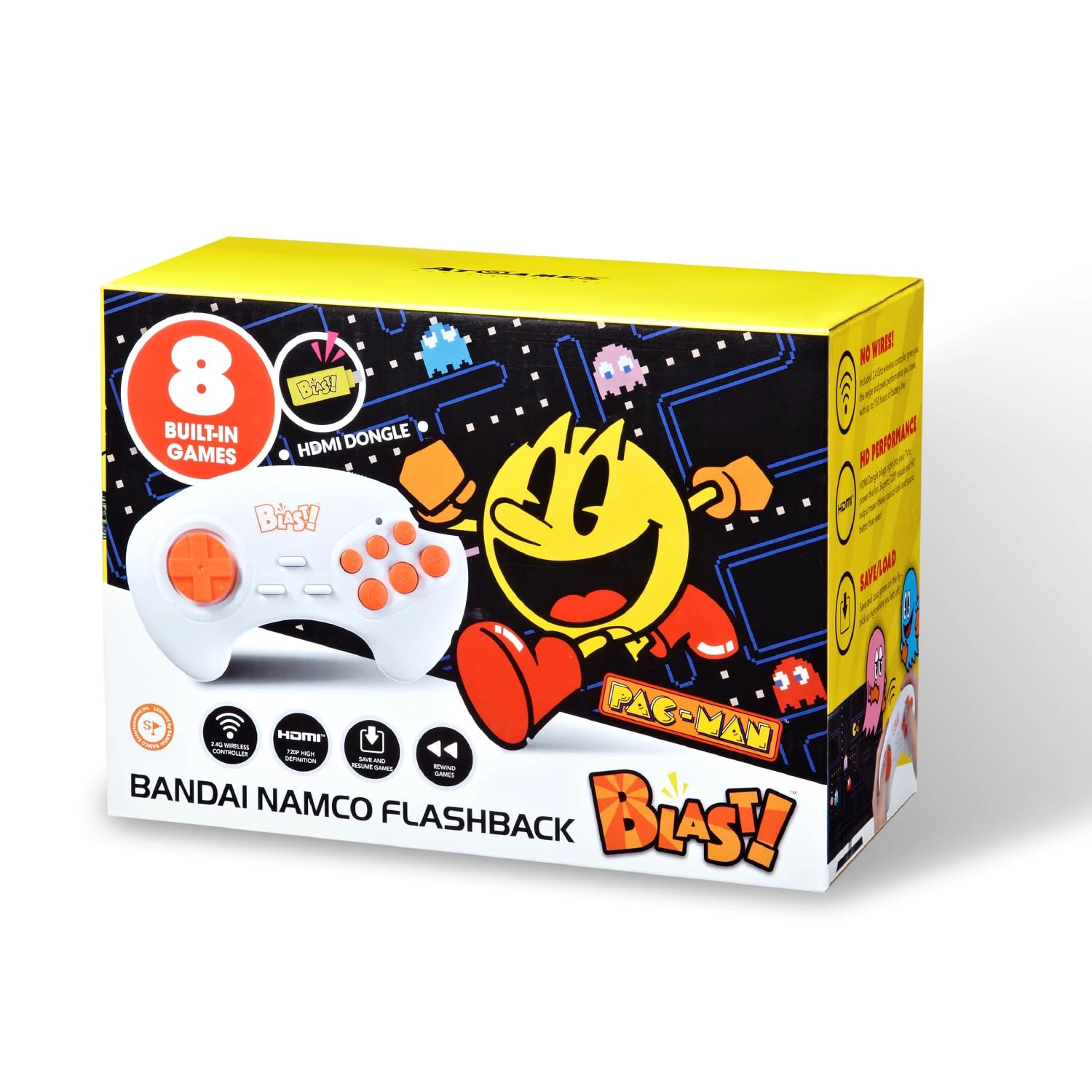 Bandai Namco Flashback Blast - 8 Built-In Games 720p HD Wireless Controller