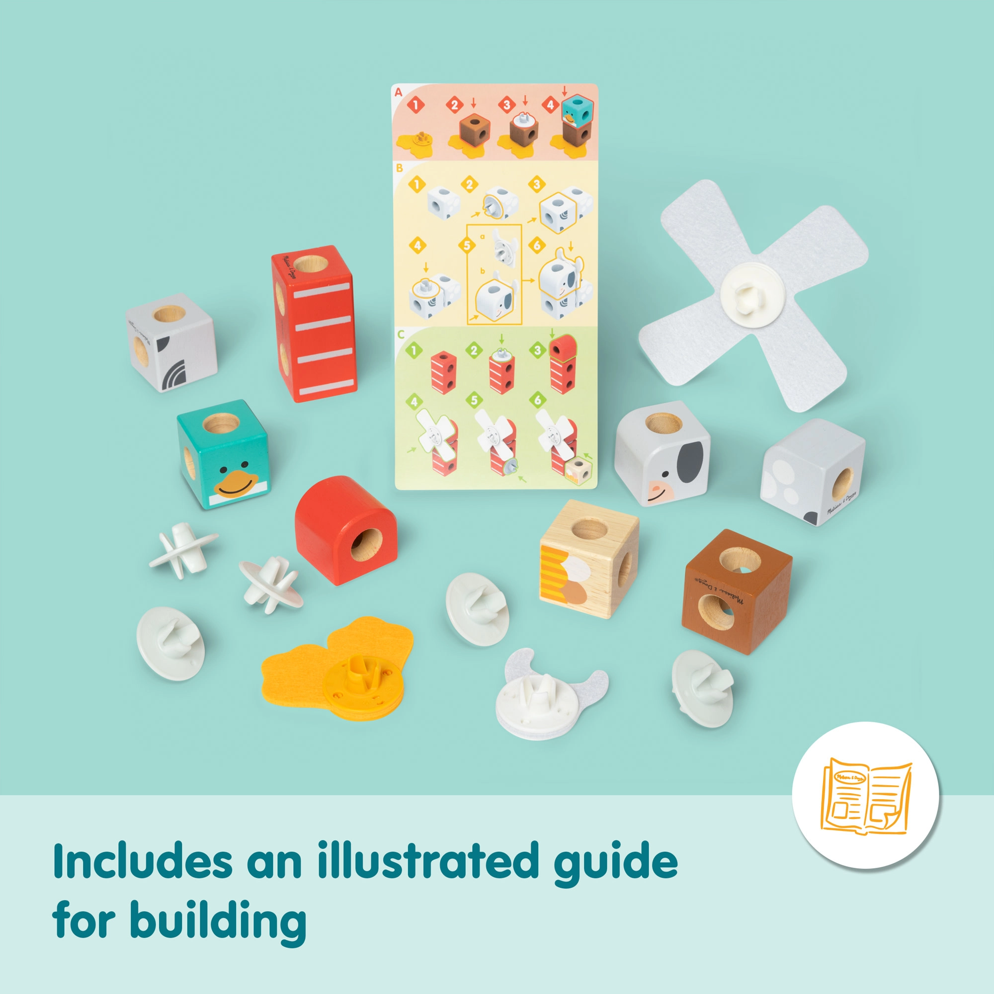 Blockables Farm Friends Playset - Farm Friends 16 pcs