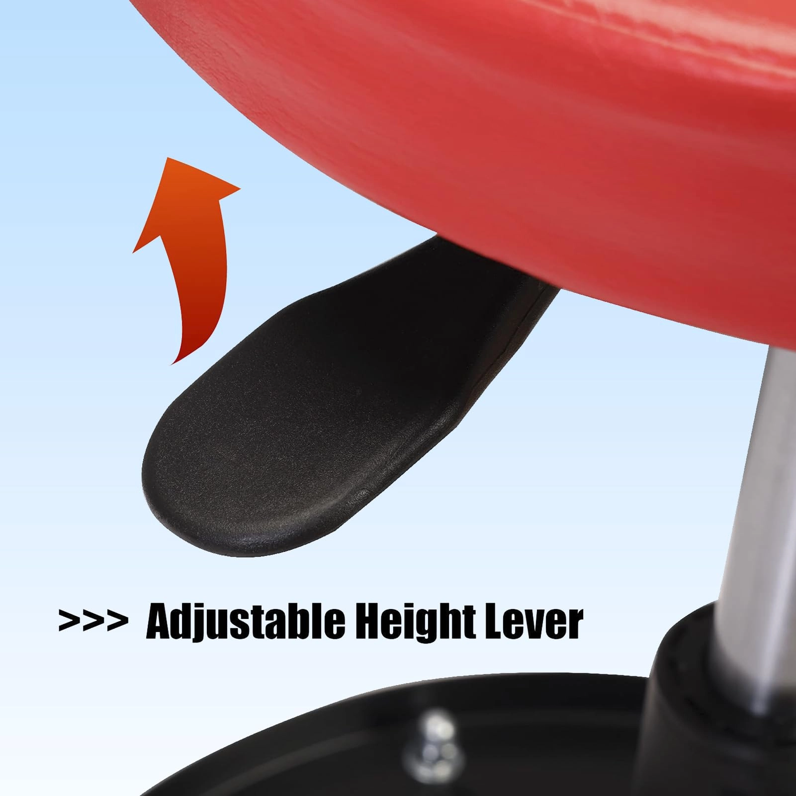 Creeper Seat - Red Pneumatic Adjustable