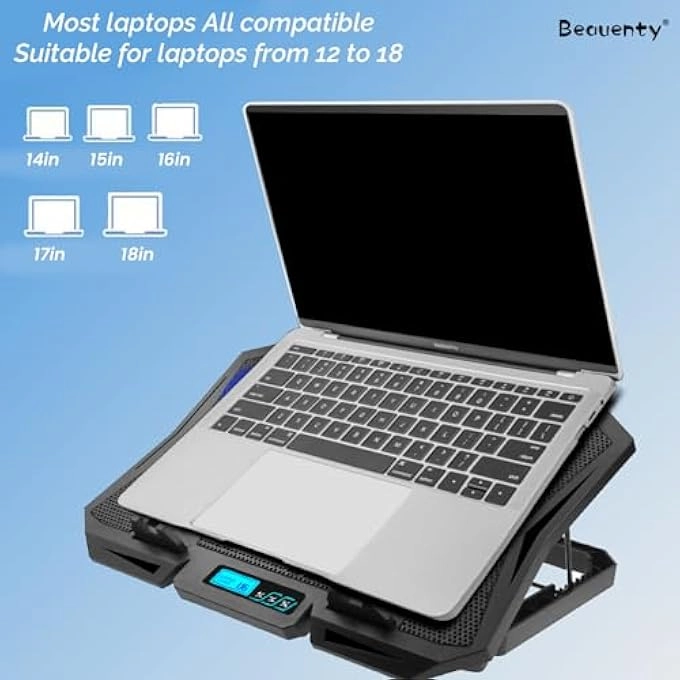 Gaming laptop cooling pad - 6 fans 12-21-inch