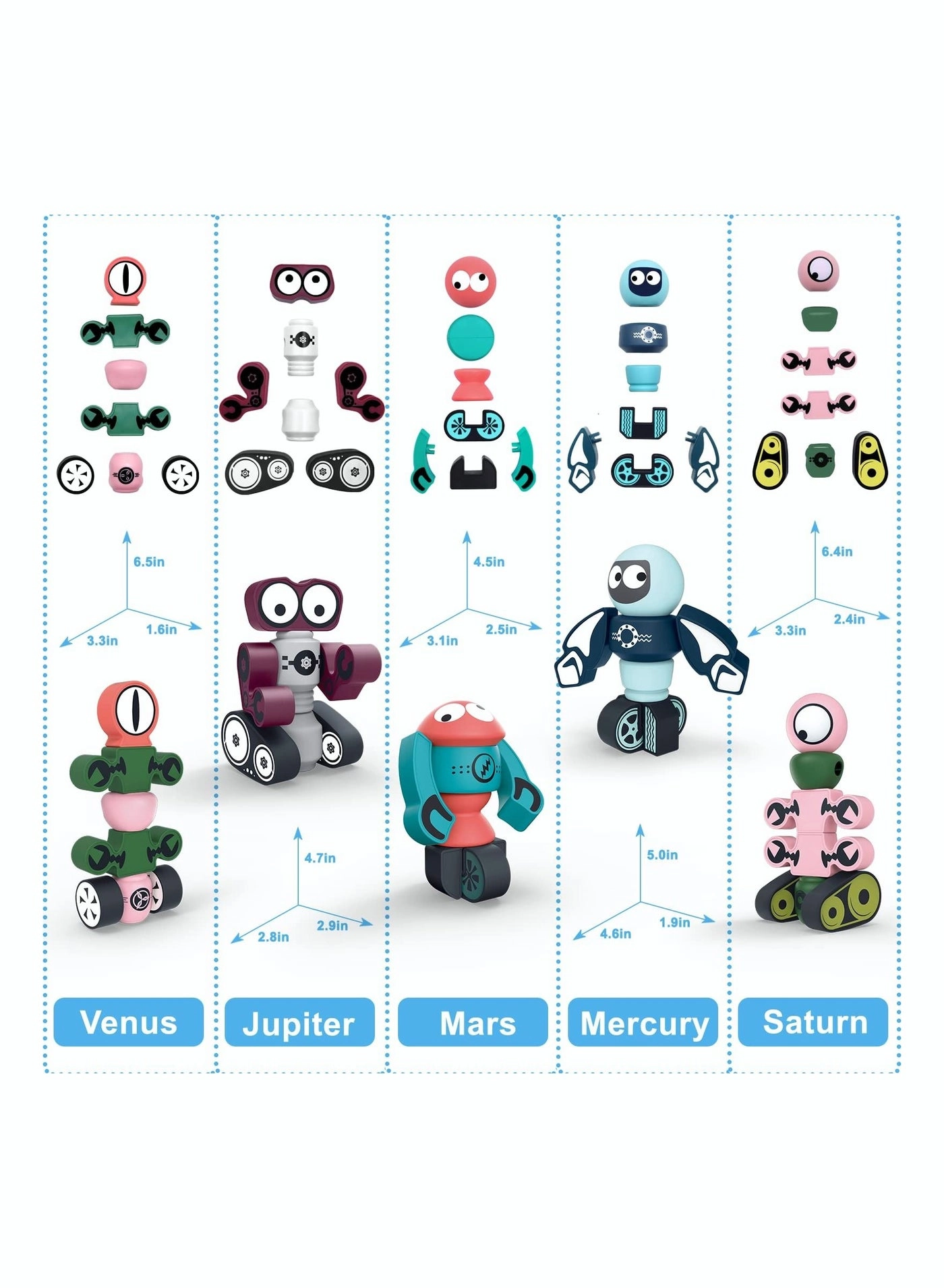 Magnetic Robots - 5 pieces 3 years+