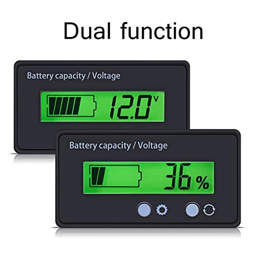 Voltage Meter - LCD Waterproof 12V to 48V