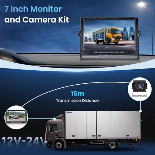 Reversing Camera - Night vision 1280*720P + 7 Inch Monitor - Wired