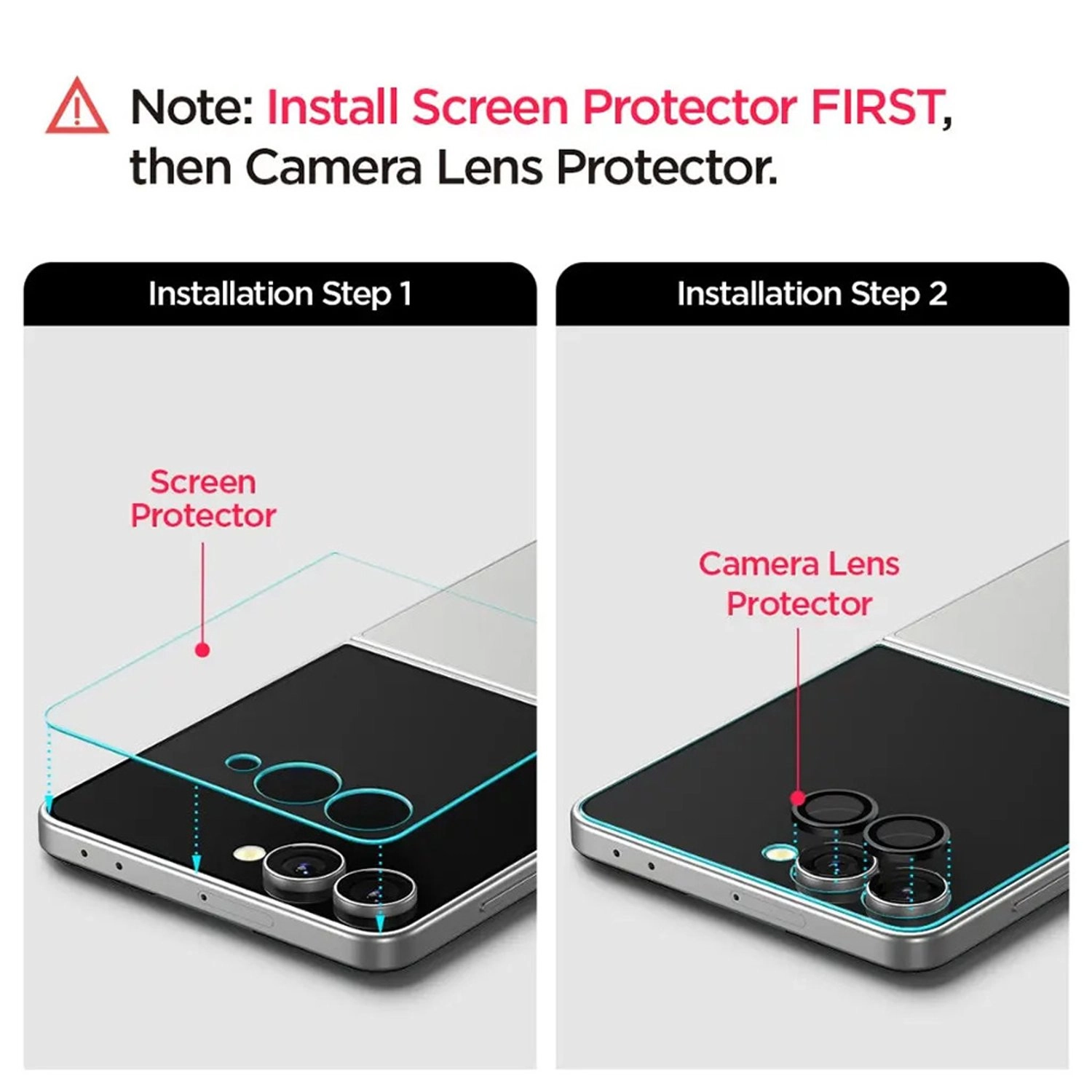 Clear Tempered Glass Screen Protector for Galaxy Z Flip7 (2-Pack)