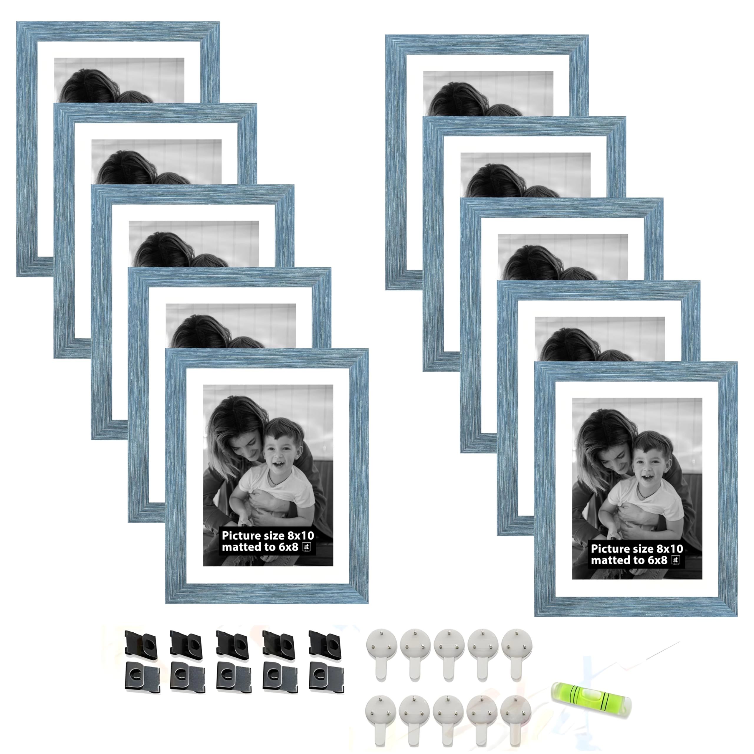 Edge Square Individual Picture Frames - 8 x 10 Inches 10