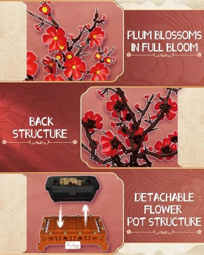 Plum Blossom Building Set - Plum Blossom 669 pcs