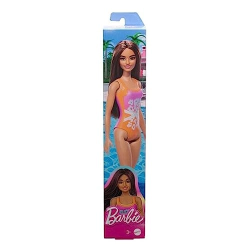 Boneca de Praia - Brunette Orange and Pink Ages 3+