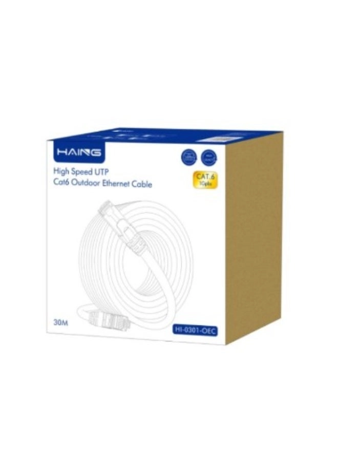 UTP Cat 6 Outdoor Ethernet Cable - 30M