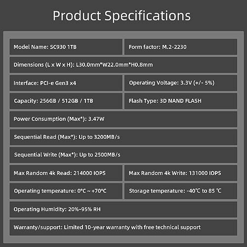 SC930 - 1TB M.2 2230