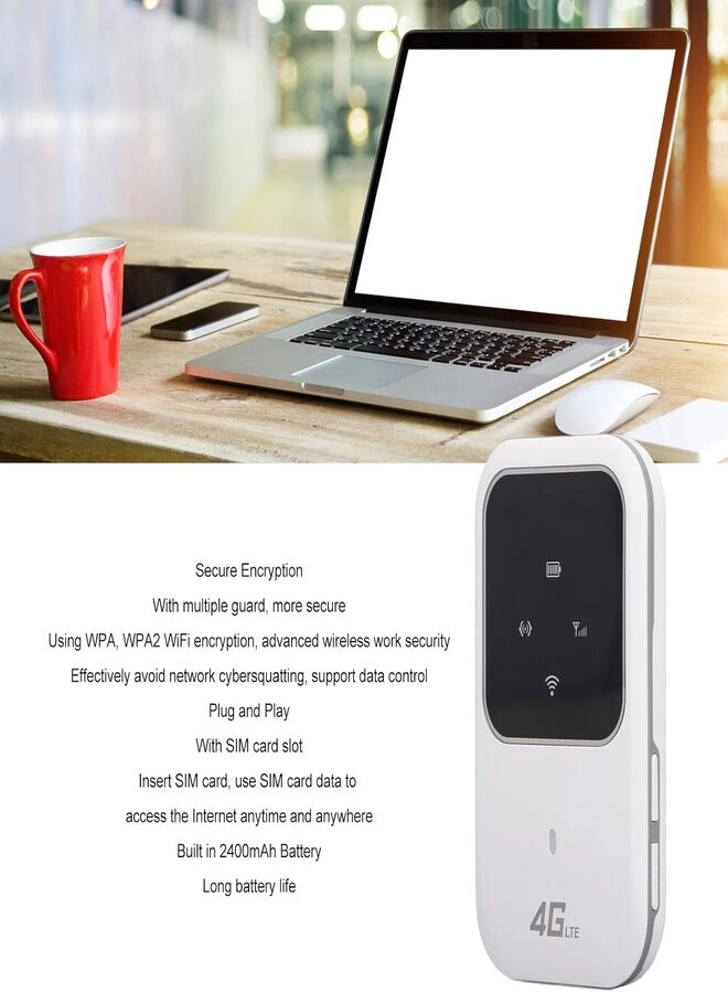 4G LTE Portable WiFi Hotspot Router - IEEE 802.11 b/g 150 Mbps