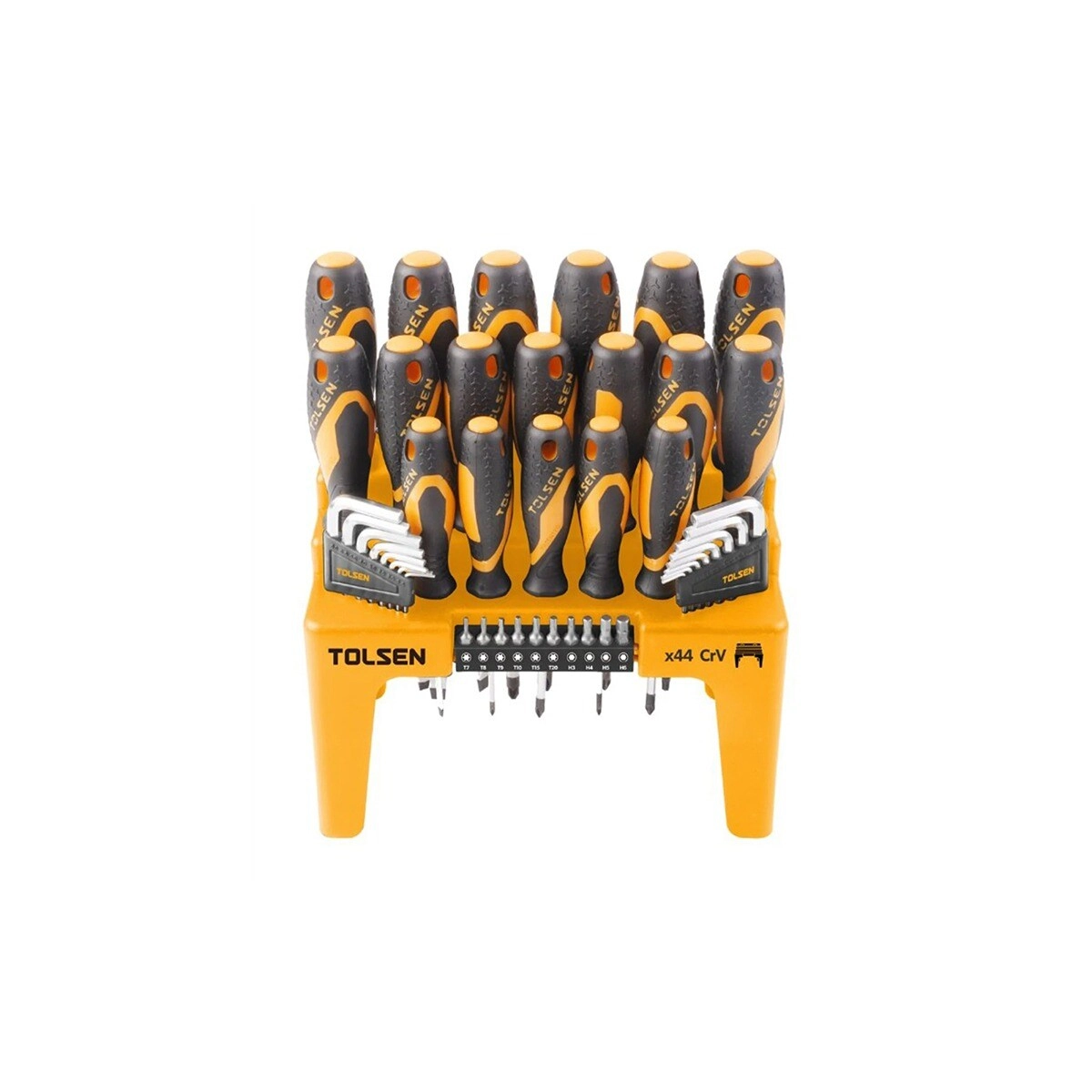 TOLSEN 20184 Magnetic Slotted and Phillips Screwdriver Set (44 Pcs)