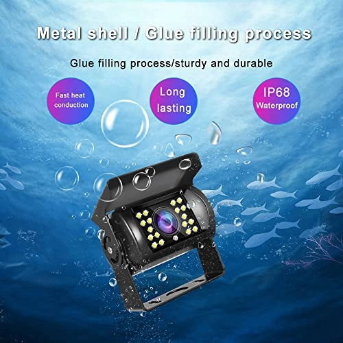 Backup Camera - 720P Night Vision + AHD Monitor - 7 inch Bluetooth