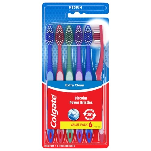 Extra Clean Full Head Toothbrush - Medium 6-Piece Pack