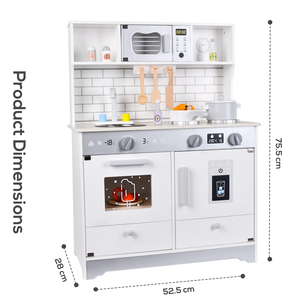 Wooden Kitchen - 15 pcs (4092083-LS_KPS_WH)