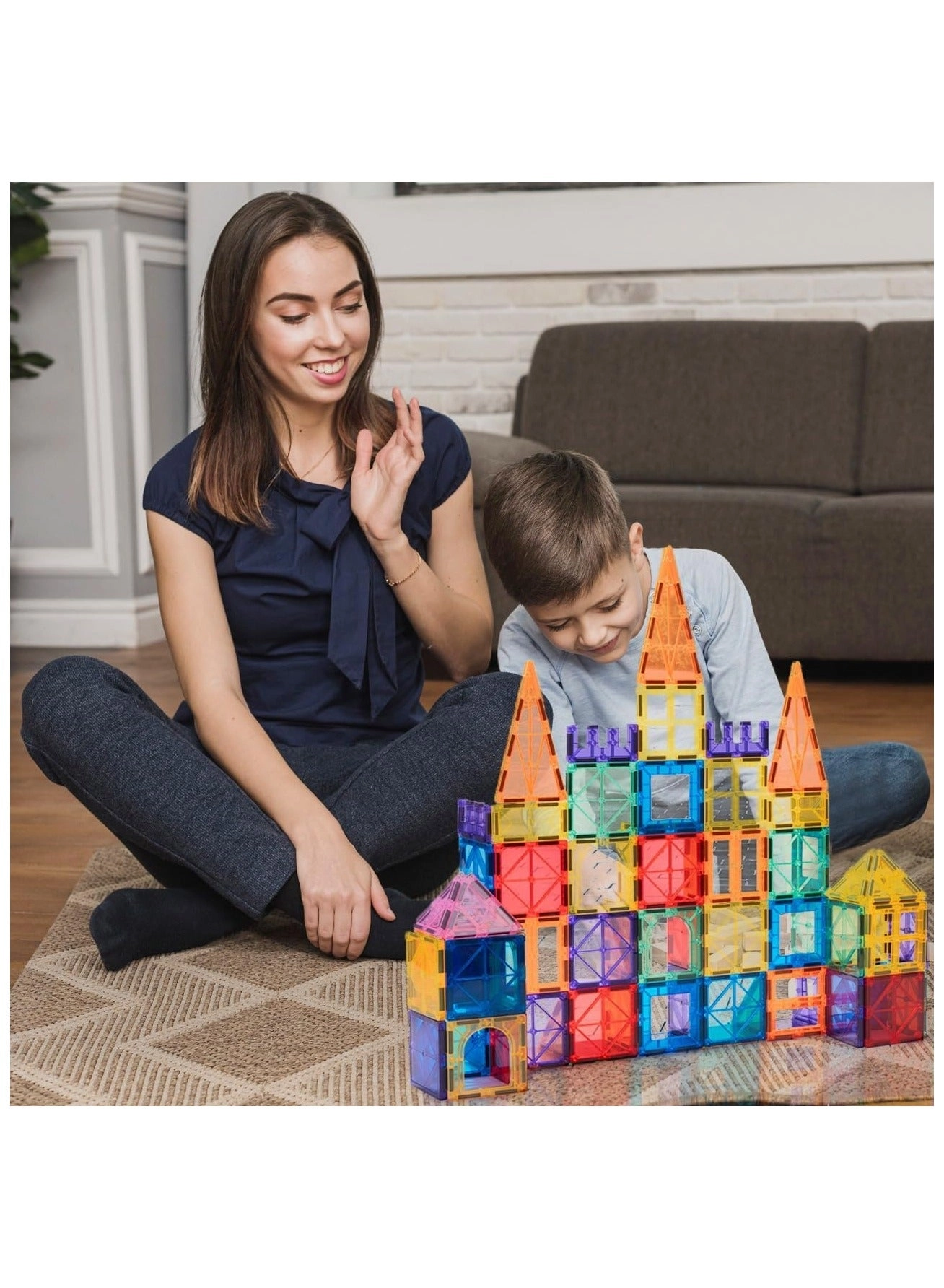 Magnetic tiles - 100 pcs