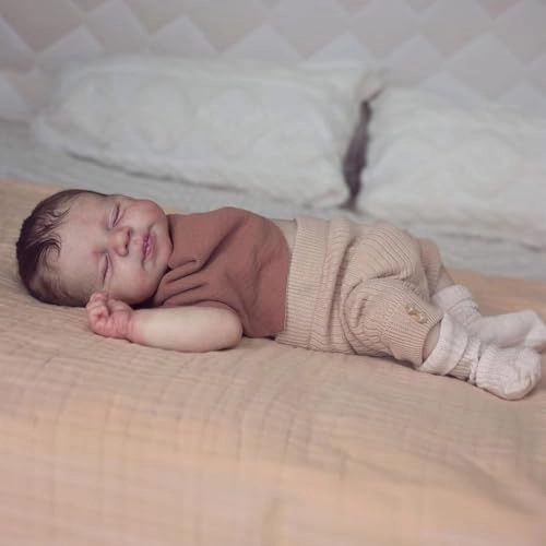 Levi Reborn Baby Doll - 48 cm Silicone Eyes Closed Ages 3+