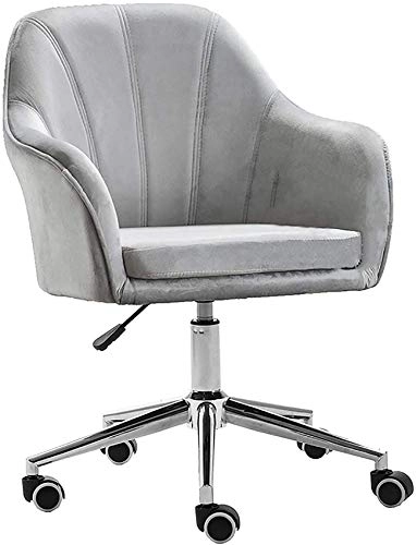 Velvet Task Chair - Adjustable Swivel Rolling Purple