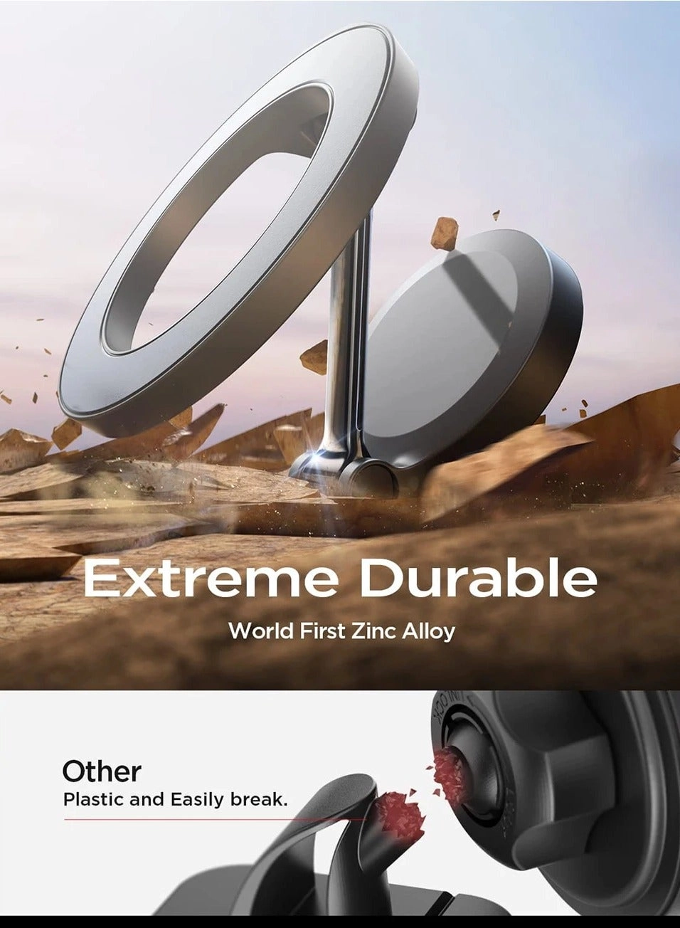 1080 MagSafe Car Phone Holder - MagSafe 360° Rotation for iPhone 14/13 Pro Max & Plus