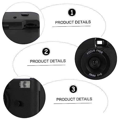 Point & Shoot Film Cameras - Black Build-in flash