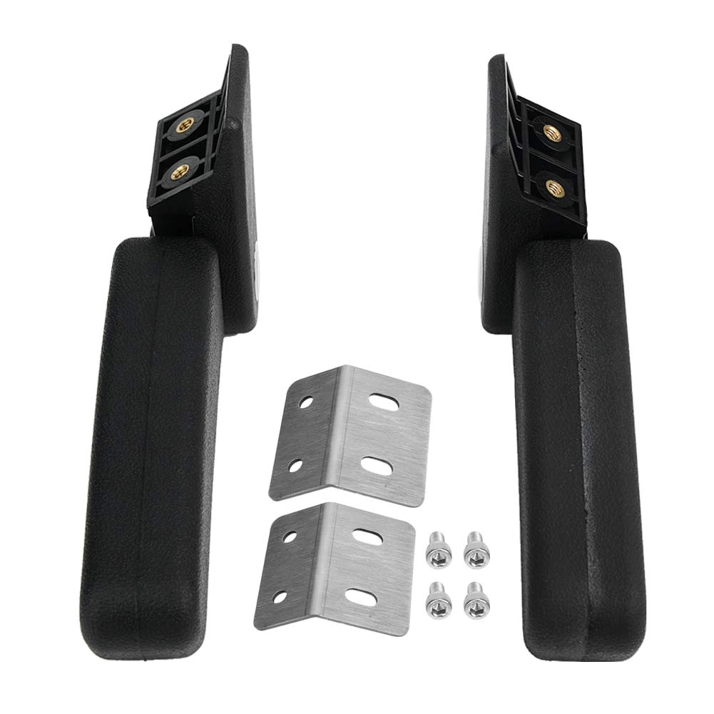 YDuupxe Passenger Rear Armrest - 300mm X 245mm X 39mm Black ABS Plastic