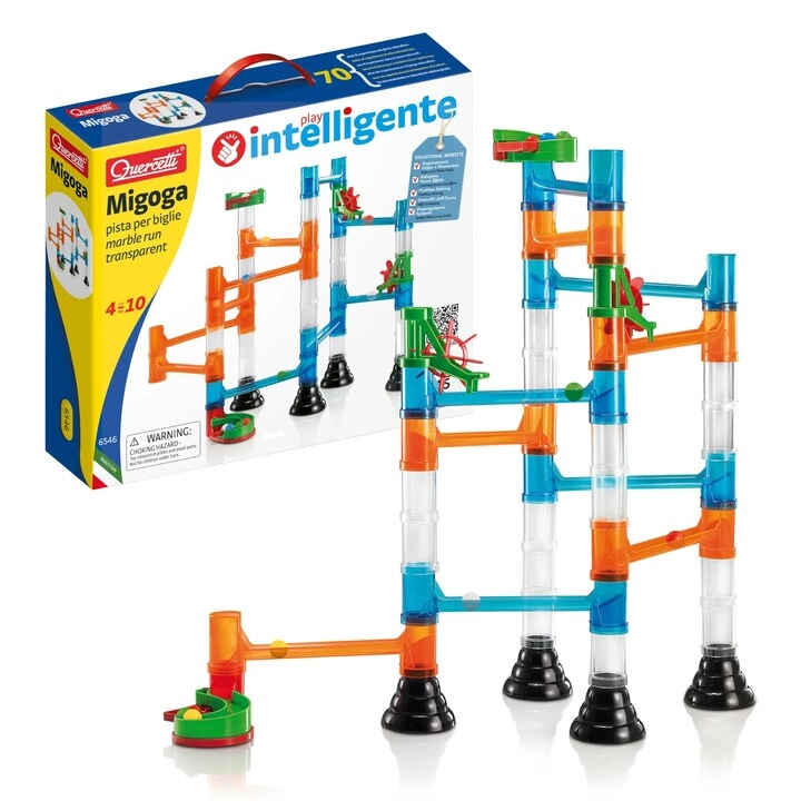 Quercetti Transparent Marble Run - 45 pcs
