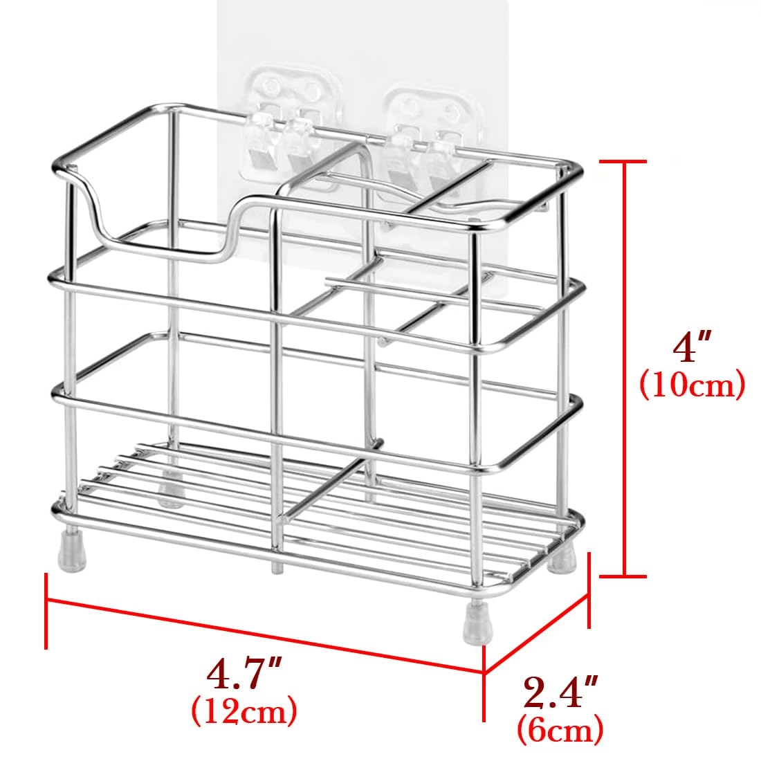 Wall Mount Toothbrush Holder - 5 Slots
