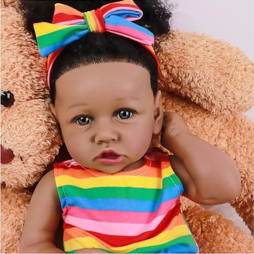 Reborn Baby Doll - 22inch Vinyl African American Ages 3+