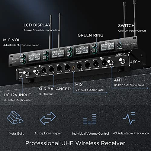 Wireless Microphone System - 8-Channel UHF