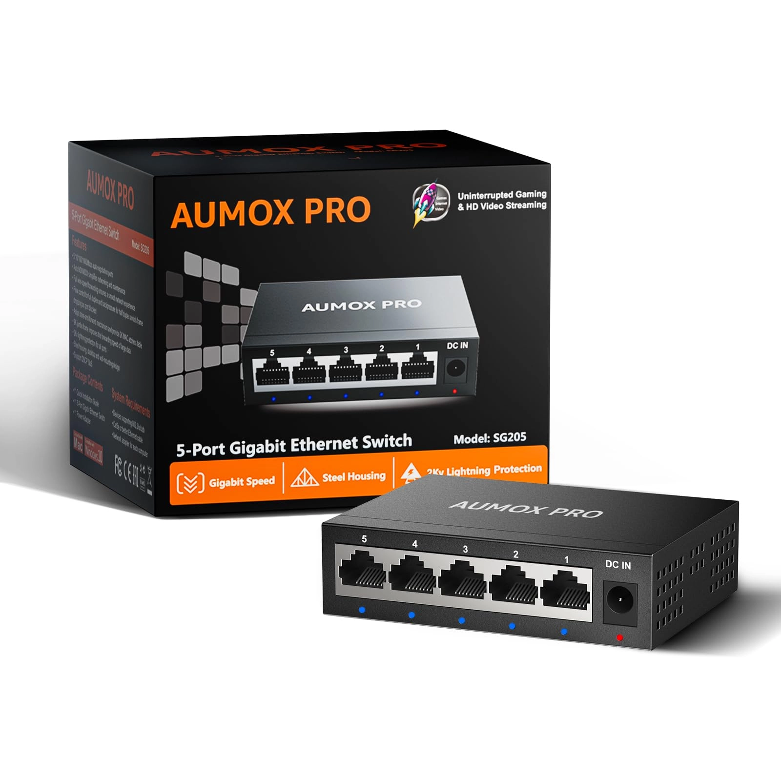 AUMOX PRO SG205 5-ports