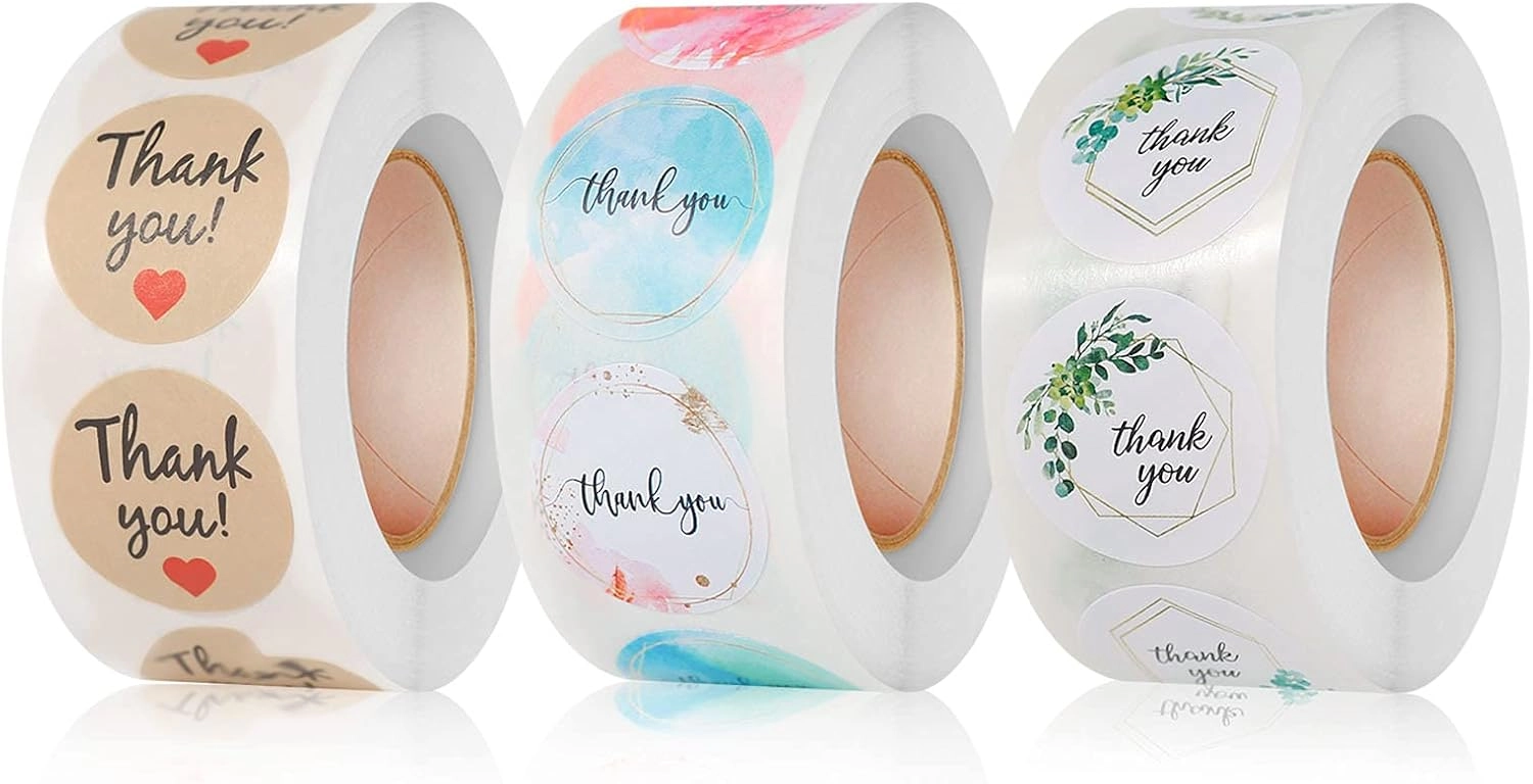 SetupDIY Thank Your Stickers - 1500PCS 1"
