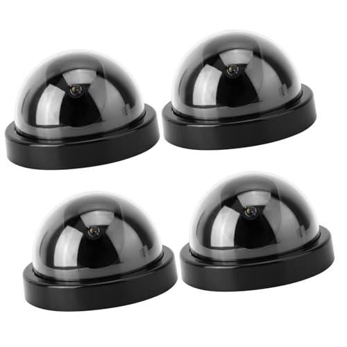 Dummy Fake Security Camera - 4pcs Dome Simulation Red Flashing Led