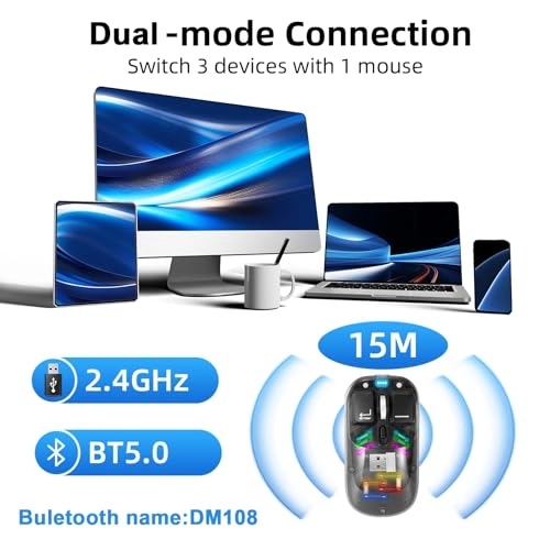 Wireless Mouse - Bluetooth, USB