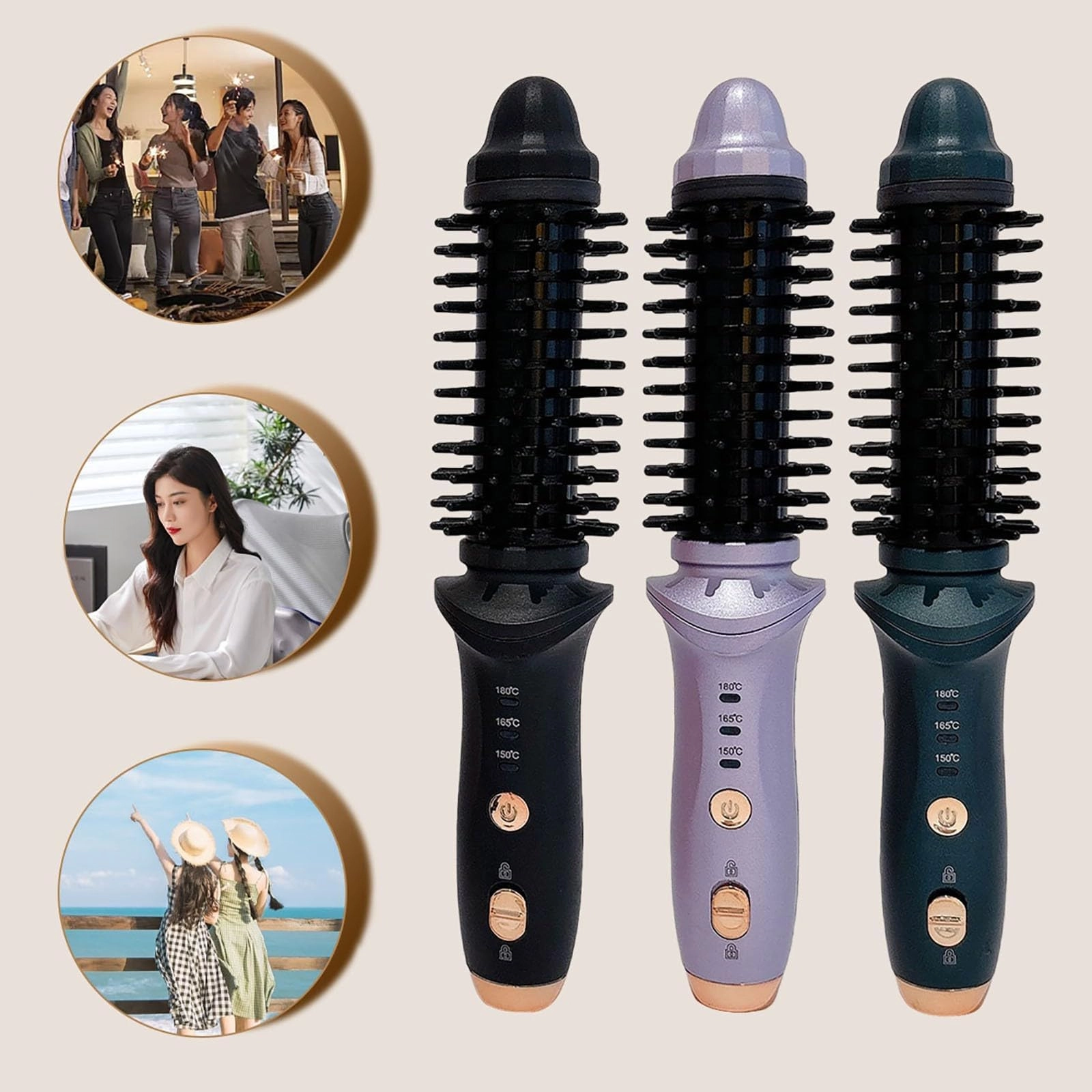 Mini Cordless Heated Round Brush