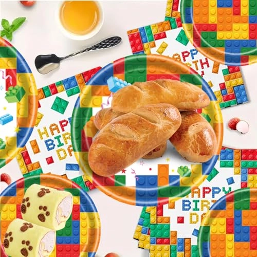 Building Block Party Decorations - 98Pcs Birthday