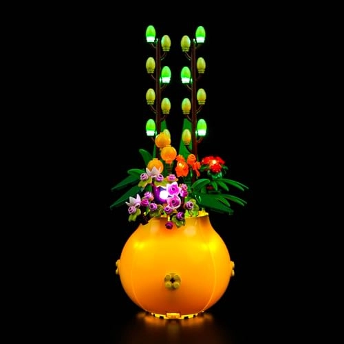 40588 Flower Pot - Copper Line USB cable and battery compartment