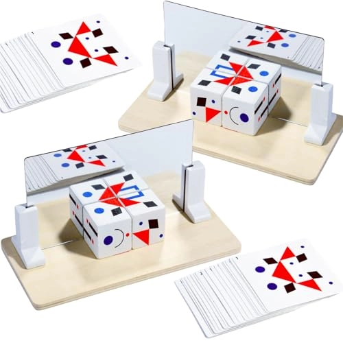 Wooden Pattern Puzzle Building Blocks - 3 years and up 2 pieces