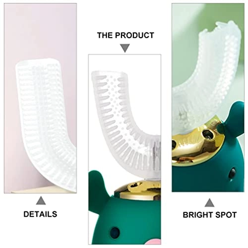 U Shaped Toothbrush Heads - 2pcs White