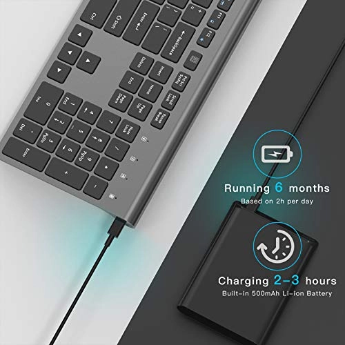 J Slim and Full-Sized Cordless Keyboard - Wireless
