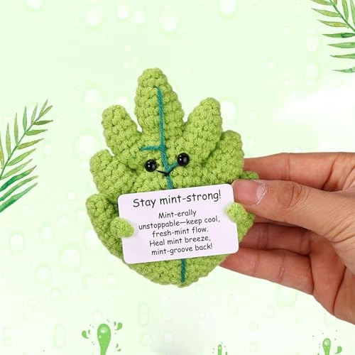 Mint Leaf Positive Mint 9 cm Crochet