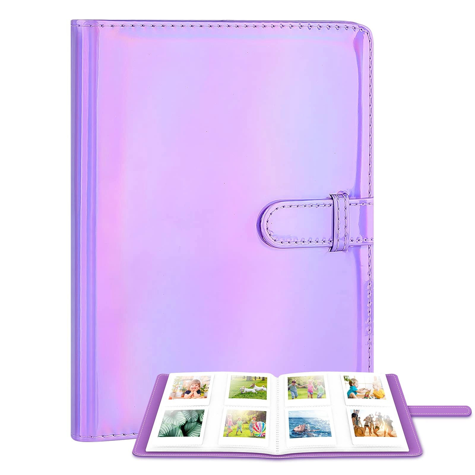 3.5x2.3" 256 Pockets PU Leather Photo Album