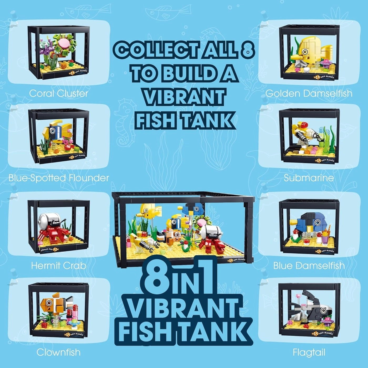 Dream Ocean Fish Tank - Flagtail 92 pcs