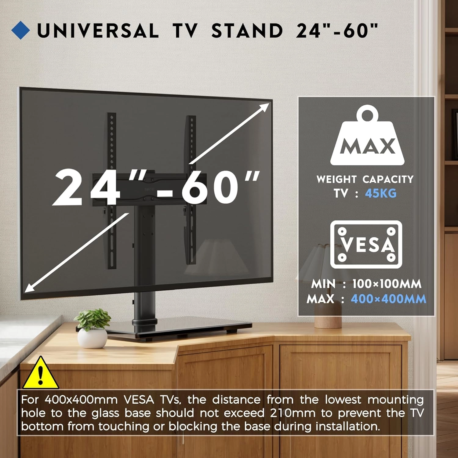 Universal TV Stand - 45kg 24–60 Inch