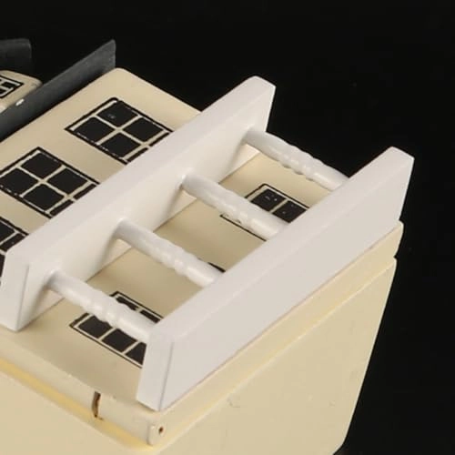 Miniature Wooden House - beige 7 x 6.5 x 6.1 cm