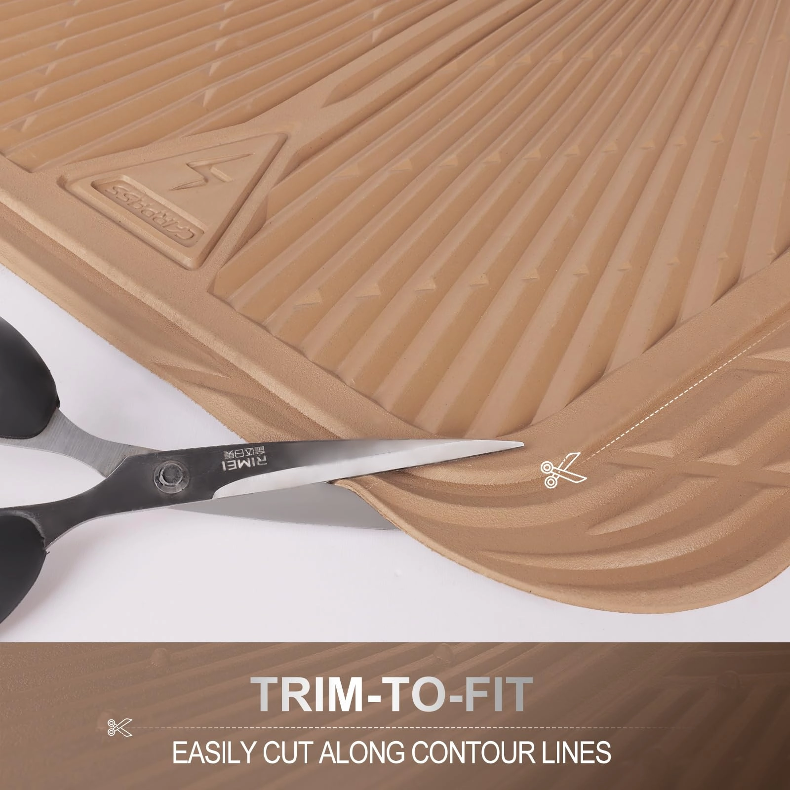 Rubber Floor Mats - All Weather Trim-to-Fit 3-Piece