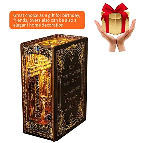 3D Wooden Puzzle Bookshelf Insert - Library of Books 1:24