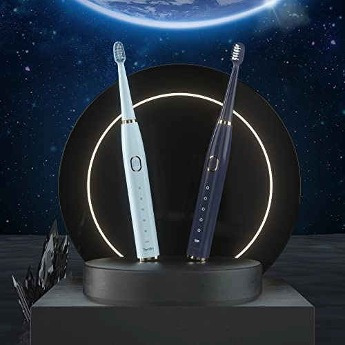 Sonic Electric Toothbrush - 8 Heads 5 Modes Midnight Black