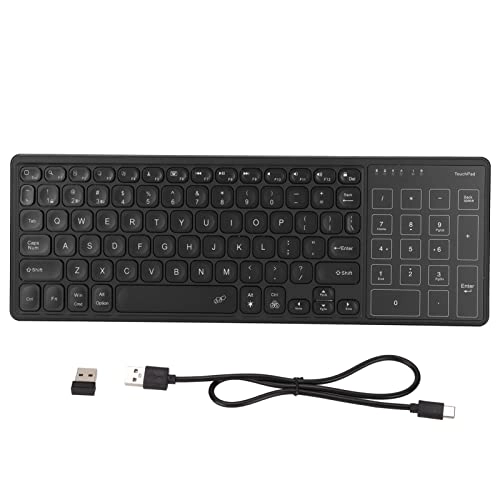 Wireless Keyboard - 2.4Ghz Numeric Touchpad RGB Backlit