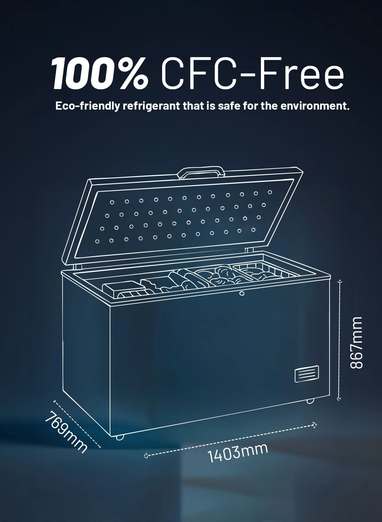AF-4500CFWT - Direct Cooling Manual Defrost