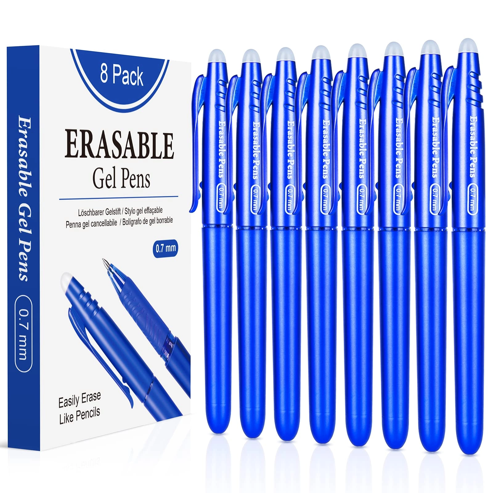 Erasable Gel Pens - 8-Piece 0.7mm